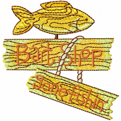Fishing Embroidery Design 9
